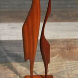 Statuette "Herons" teak 1960s
