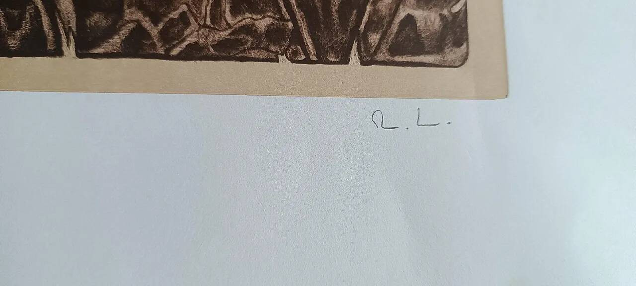 Portrait of Puccini, lithograph, late 20th century