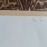 Portrait of Puccini, lithograph, late 20th century