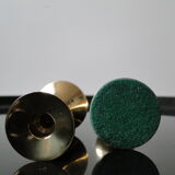 Pair of vintage Scandinavian brass candlesticks