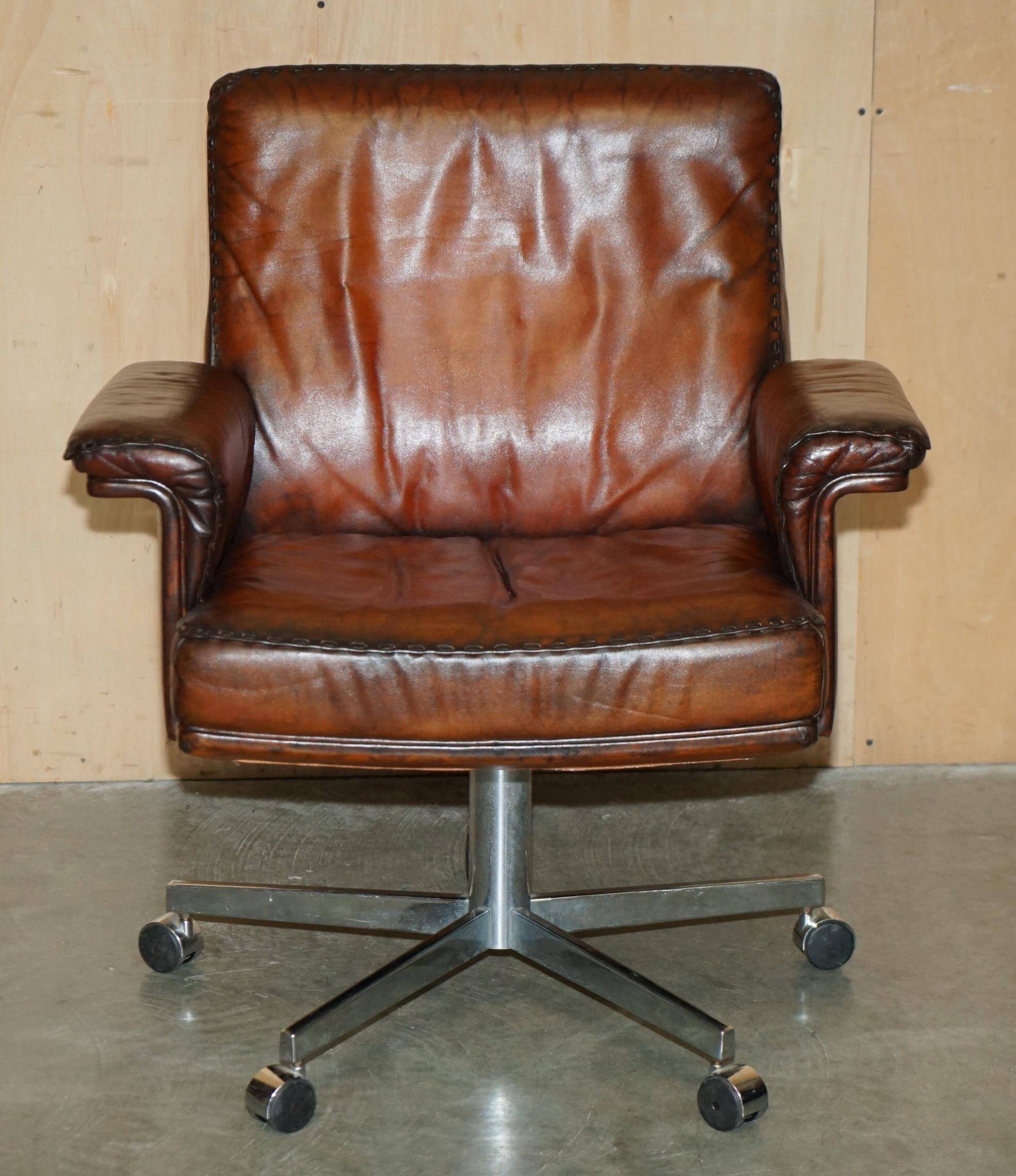 De Sede DS35 executive chair vintage leather Mid-Century Modern style