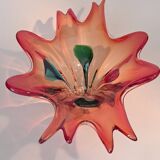 Large multi-layered Murano glass centrepiece bowl from the 1970s.