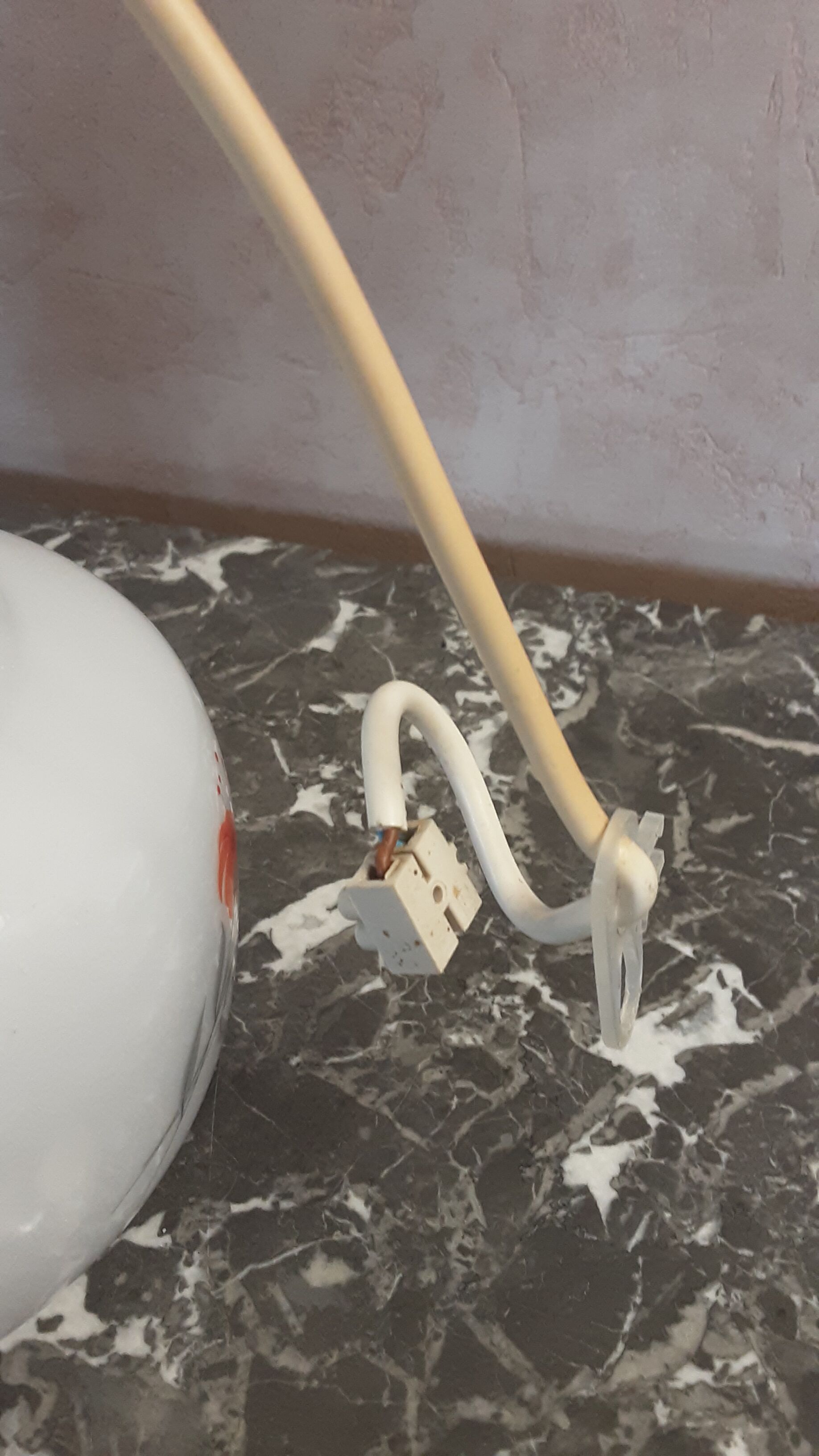 Suspension opalin glass - screen printing - 70s