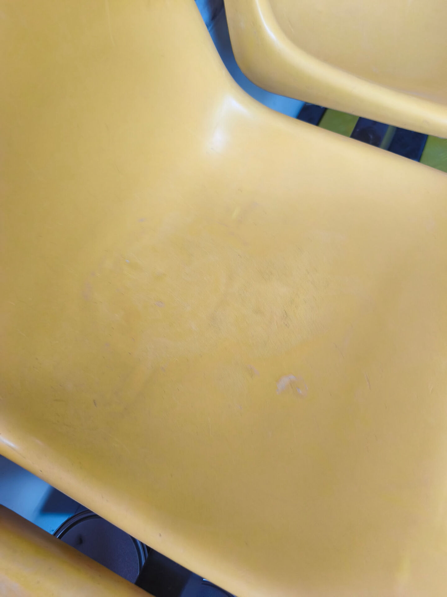 Waiting bench, vintage yellow sofa