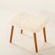 Danish mid century footstool in sheepskin, 1960s