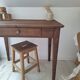 Old farmhouse side table in country style