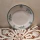 Set of 2 Sarreguemines 4003 plates with green arabesques and flowers