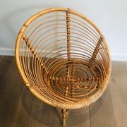 Pair of rattan armchairs
