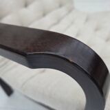 1970s, Scandinavian armchair, furniture wool, dark beech wood.