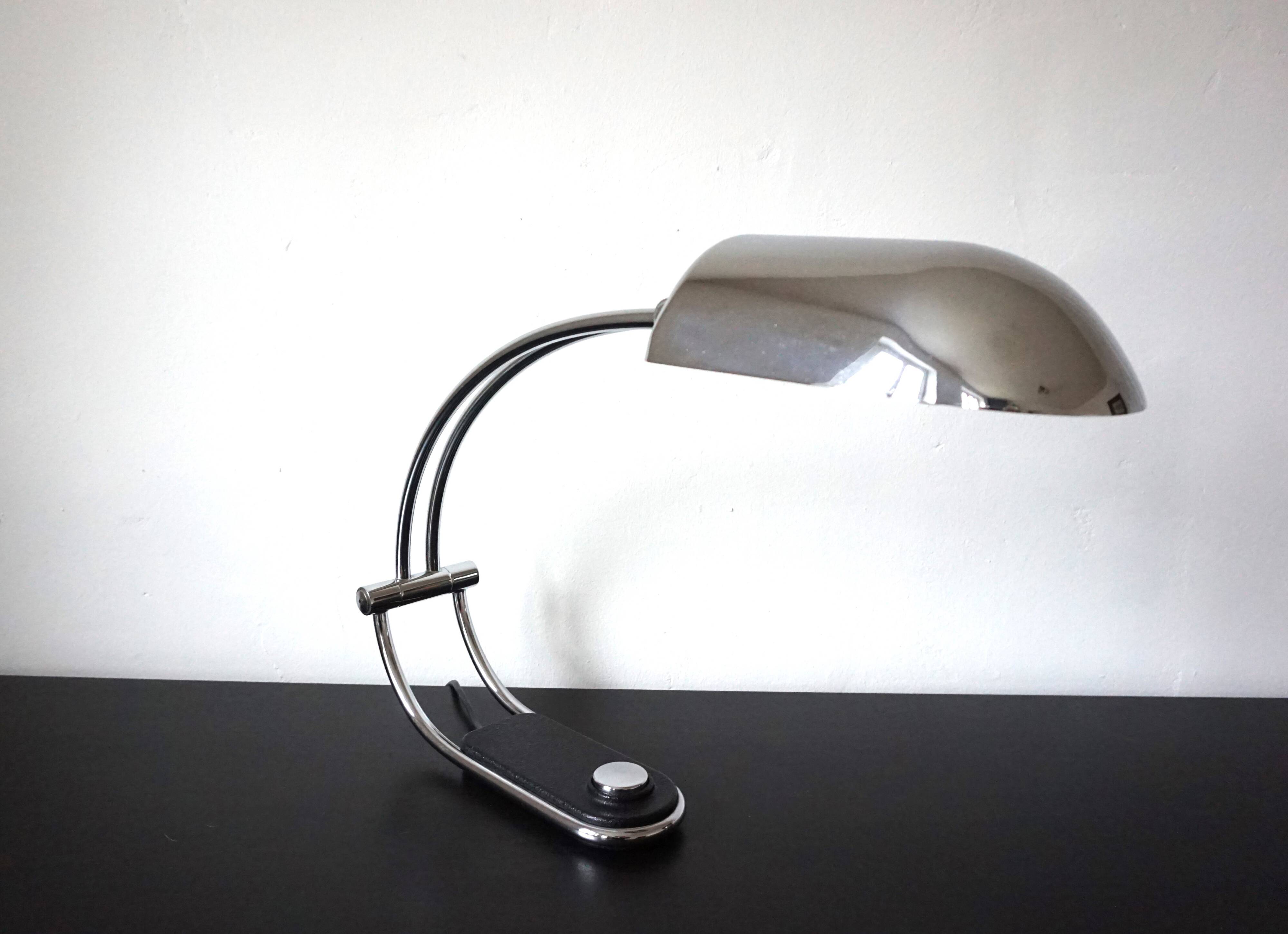 Hillebrand chrome table lamp by Egon Hillebrand