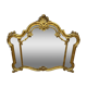 Very large and superb Louis XV style mirror in gilded wood, 20th century (E)