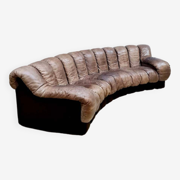 Vintage de Sede modular leather Snake sofa DS 600 Elenora Peduzzi