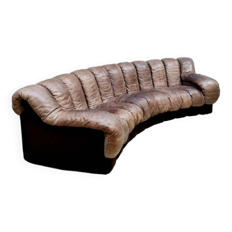 Vintage de Sede modular leather Snake sofa DS 600 Elenora Peduzzi