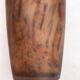 Orange / blue marble vase (signed?) old glass paste