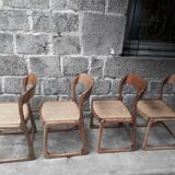 Baumann sled chairs, set of four