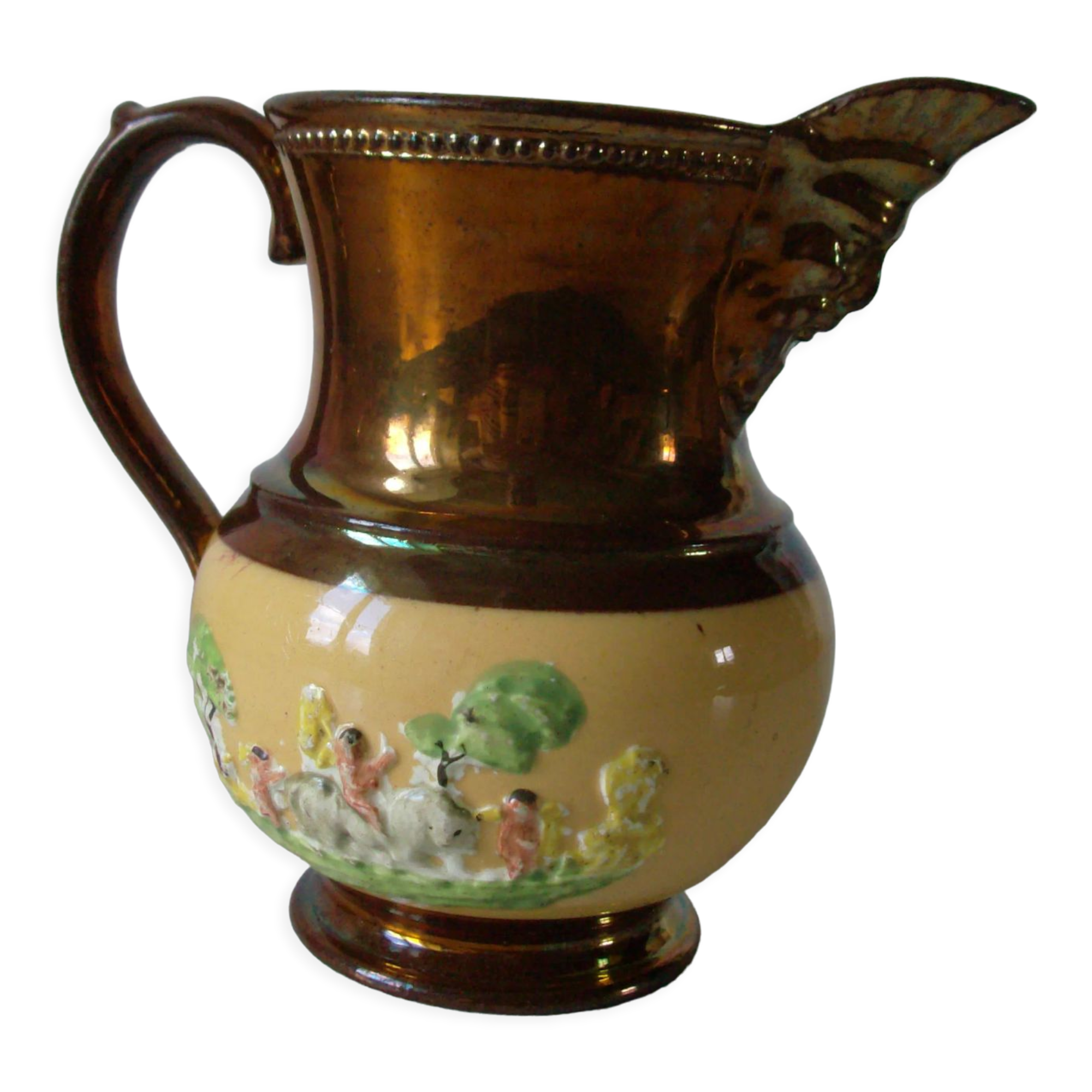 Old pitcher broc small carafe in Jersey earthenware 14.7 cm