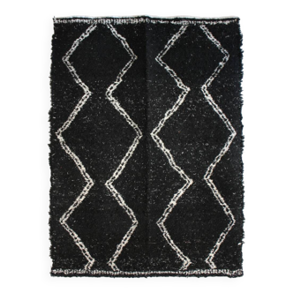 Tapis réversible en coton recyclé tissé main