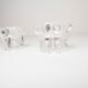 Paire de bougeoir transparent 60s