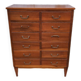 English Mahogany Archive Furniture with 12 Drawers