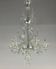 Venetian chandelier in colorless murano glass, 6 arms of light circa 1950