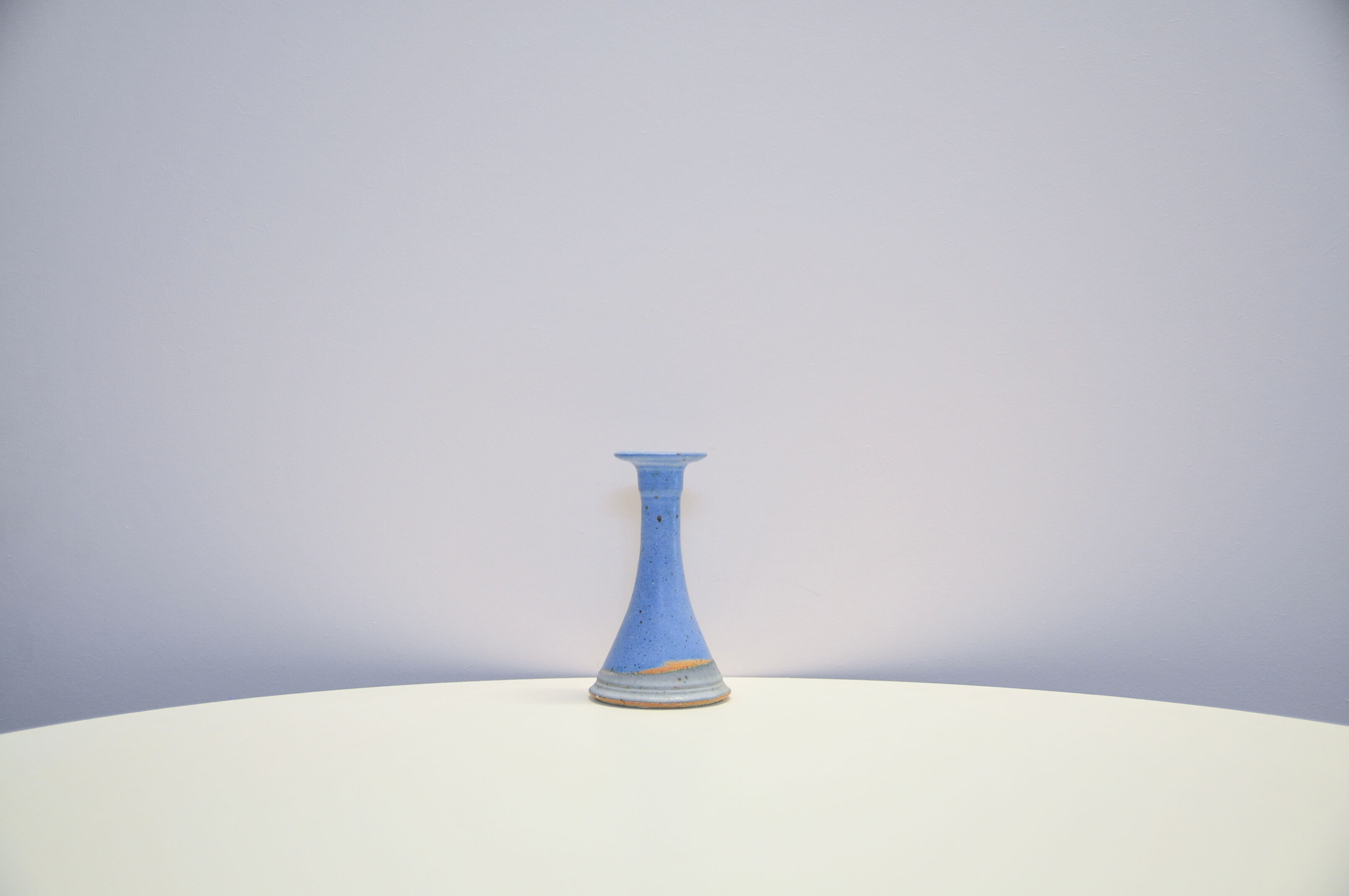Danish vintage light blue ceramic candlestick