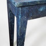 Blue patinated wooden console