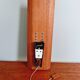 Scandinavian wall light in opaline and teak, 1960s