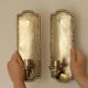 Pair of Swedish Mid-Century Brass Wall Sconces by Scandia