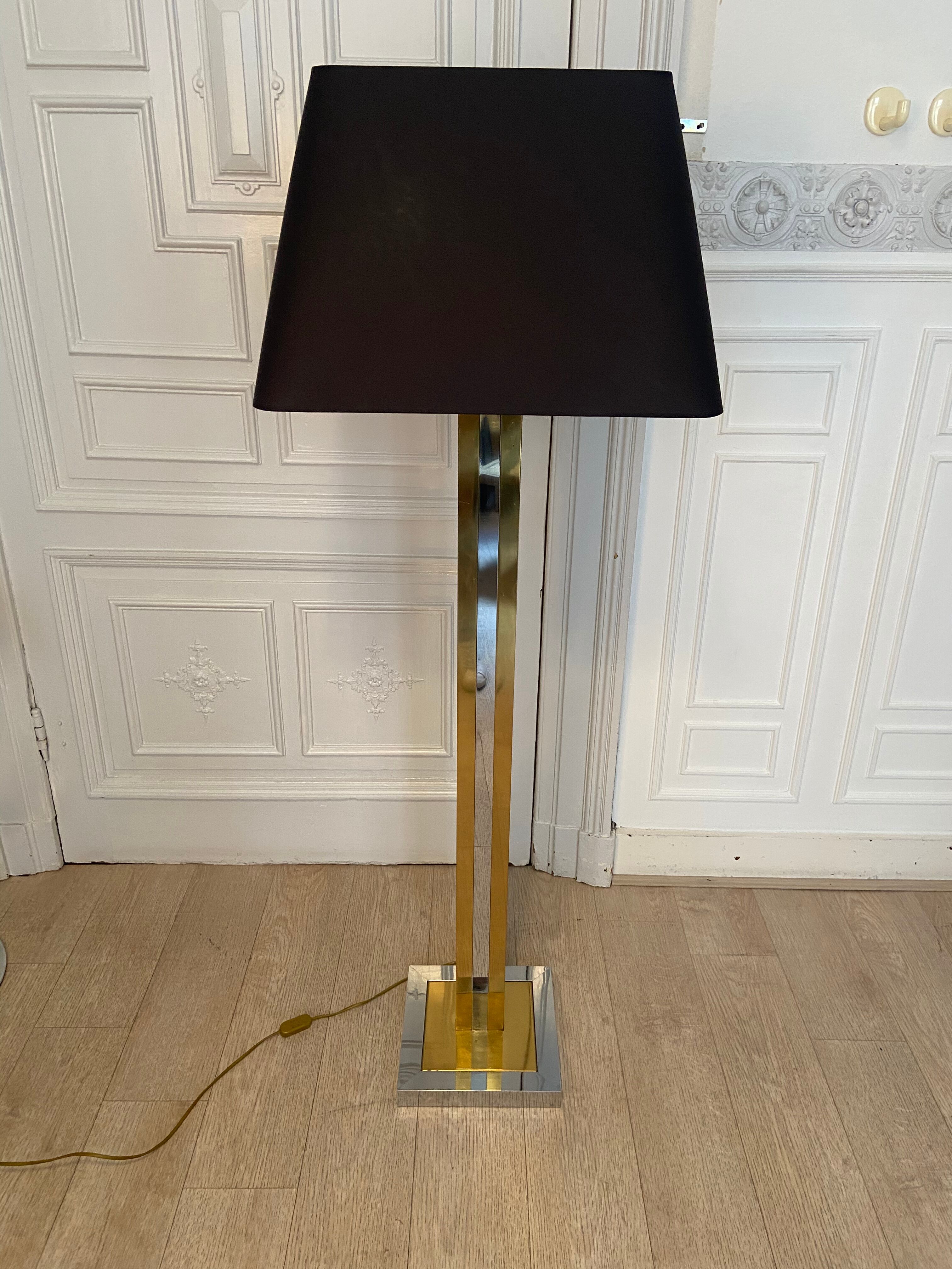 Chrome and gold lamp, Italy, 1970