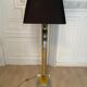Lampadaire chromé et doré, Italie, 1970