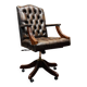 Brown English Chesterfield Desk Chair President chair