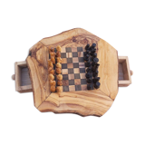 Rustic handmade chessboard 30×33cm