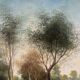 Path under the tall trees, oil on canvas signed