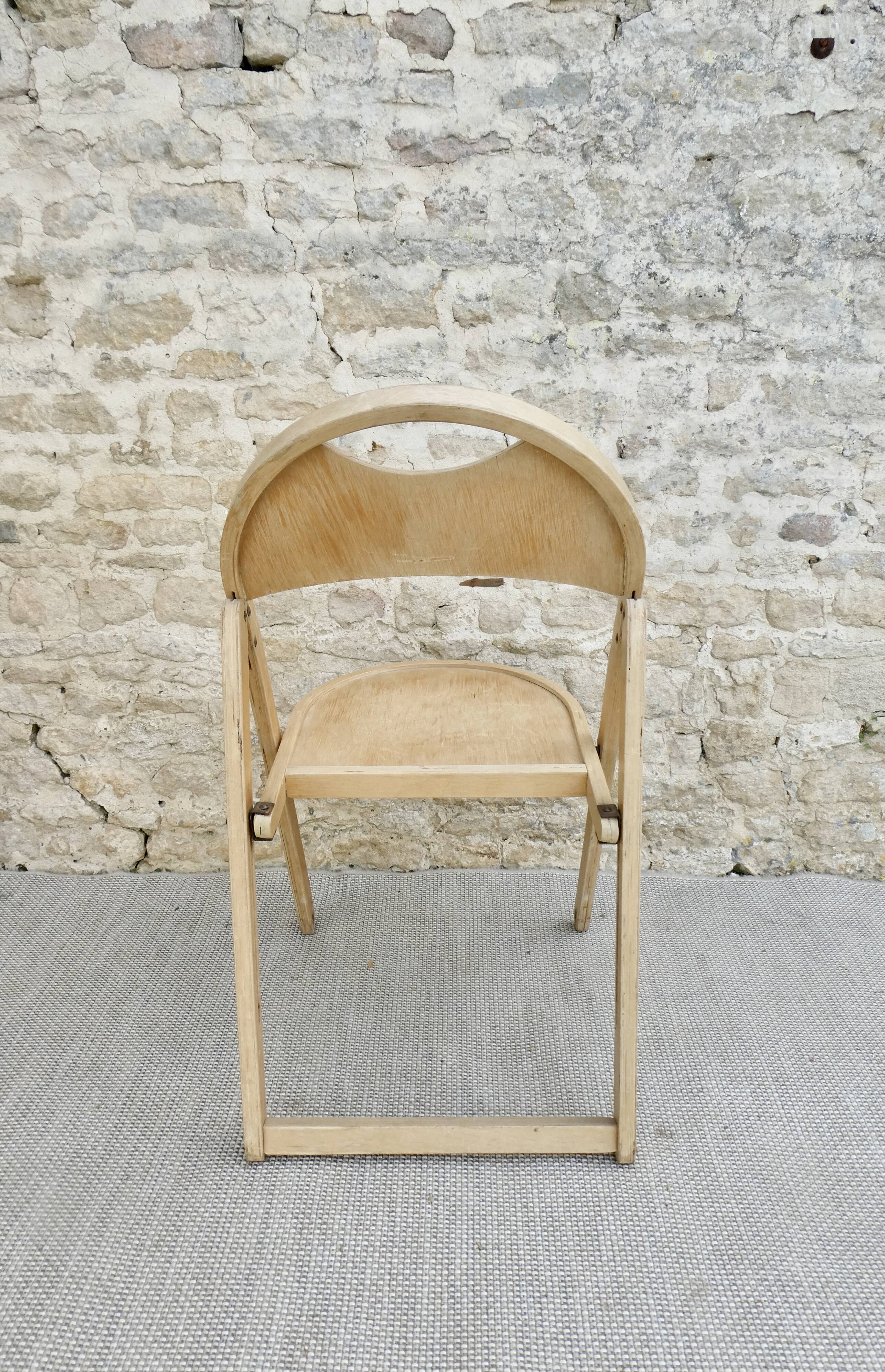 Chaise pliante OTK modèle No 24, vers 1960