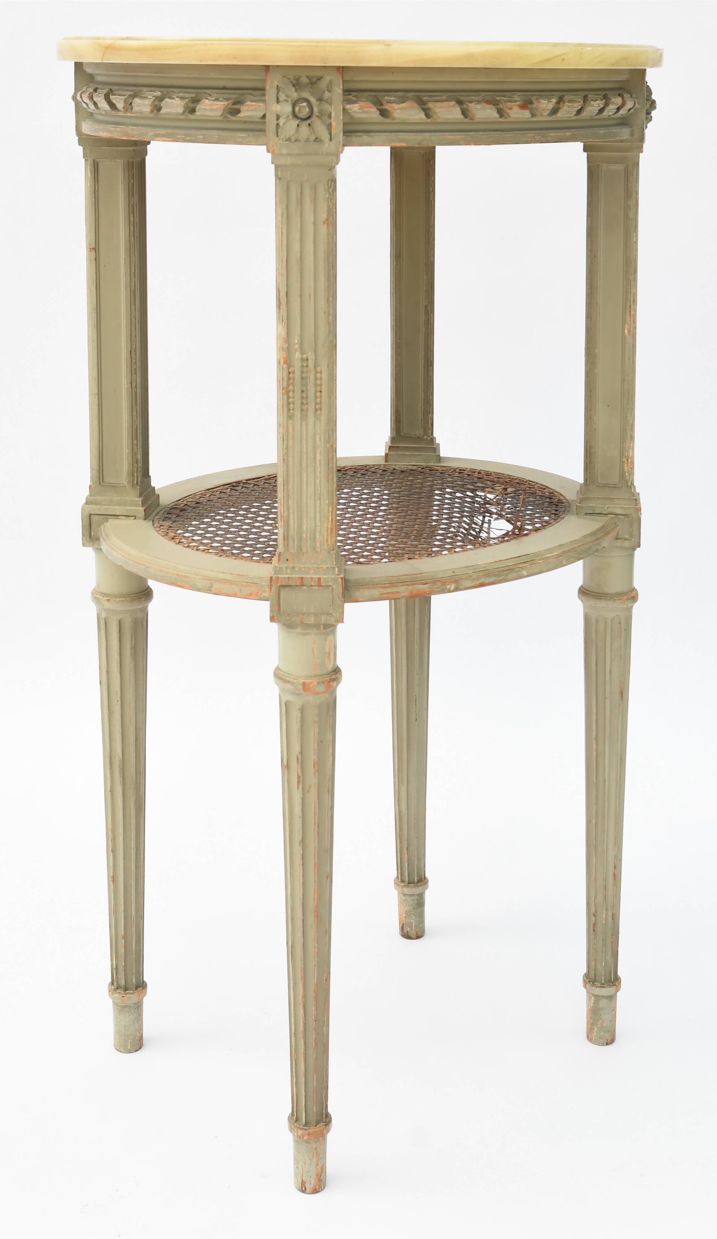 Grey lacquered wood side table
