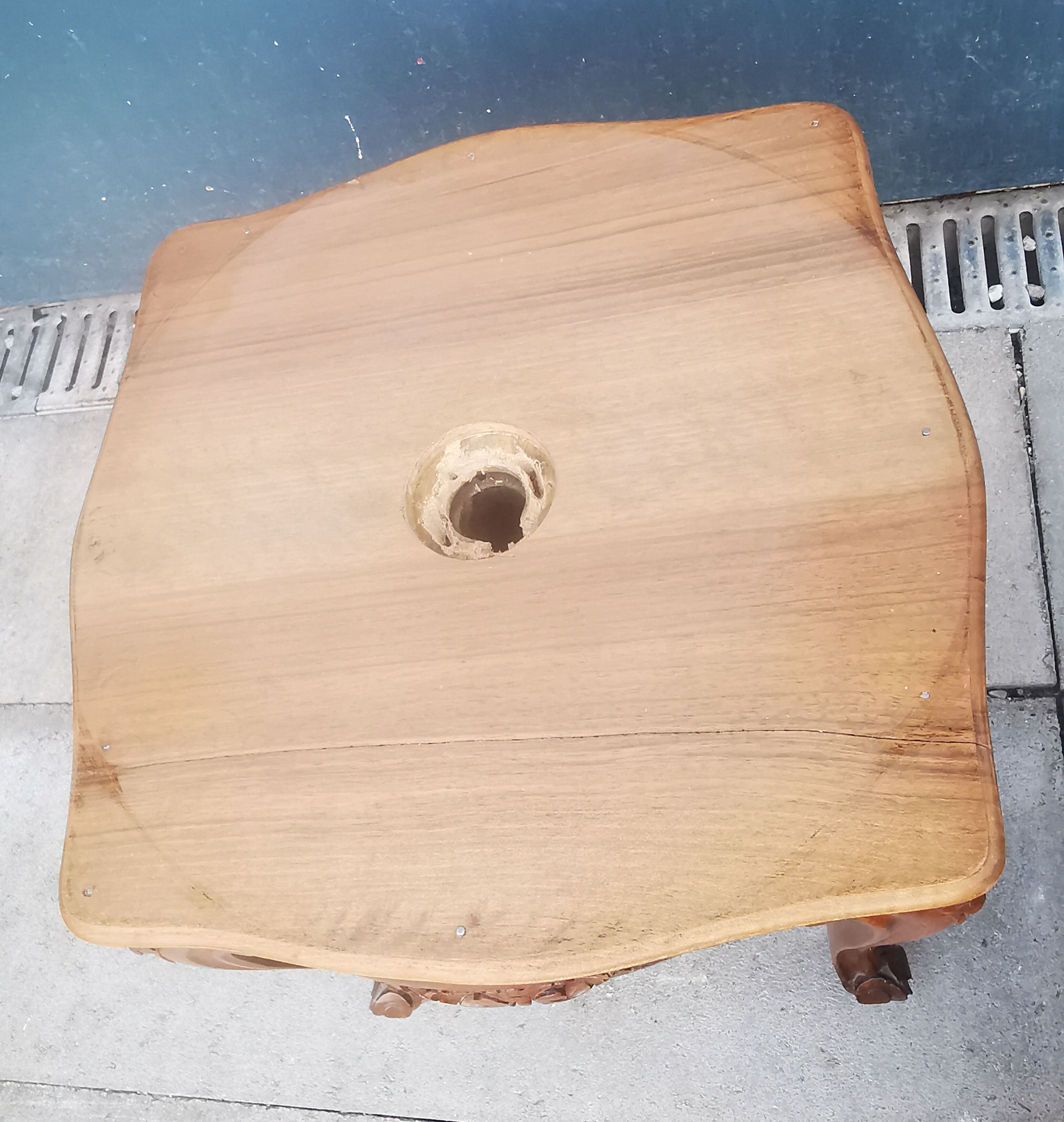Tabouret de piano style Rocaille assise velours