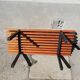 Banc vintage métal et lattes de bois