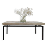 Brutalist square coffee table by Paul Kingma