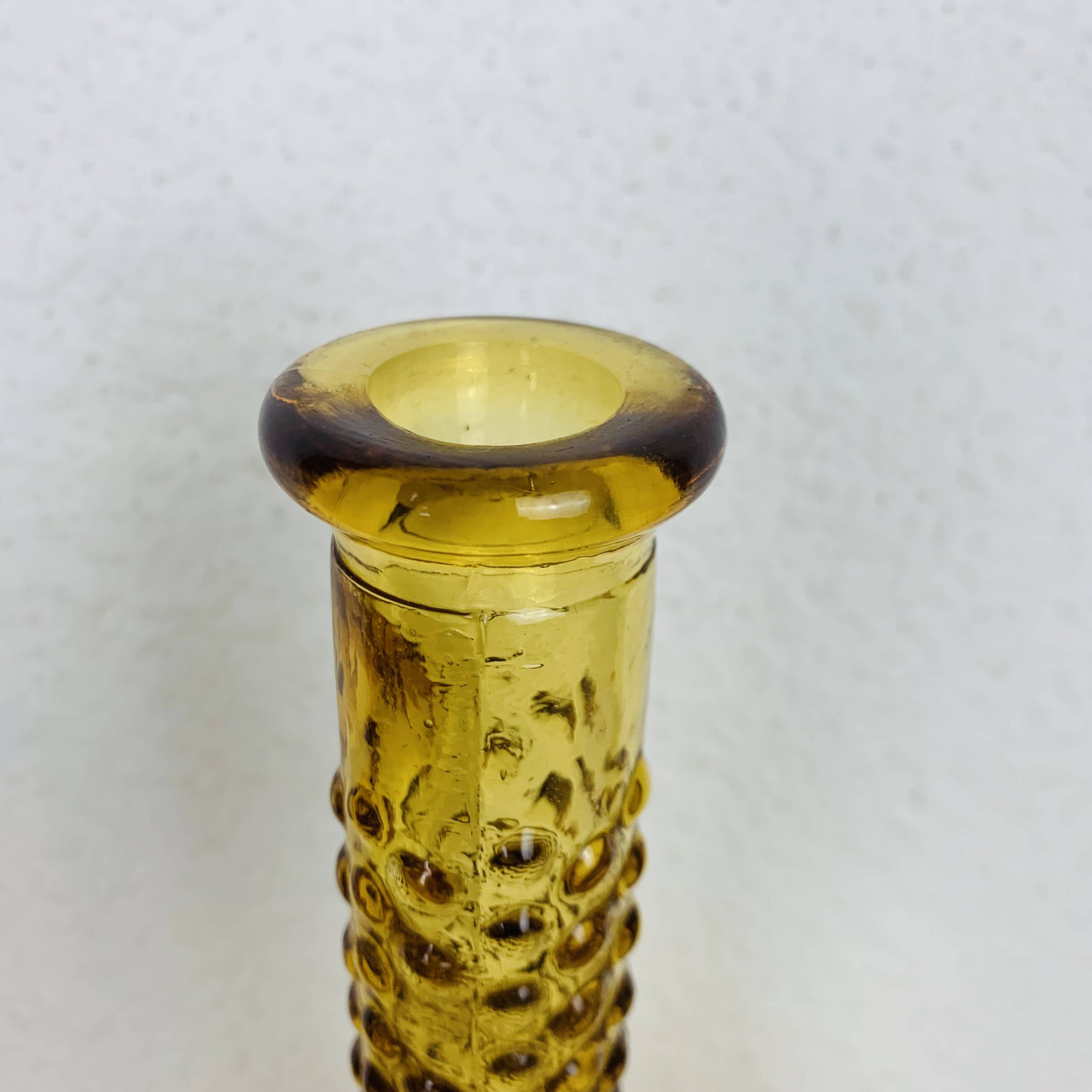 Carafe Empoli Italian bottle yellow glass, vintage