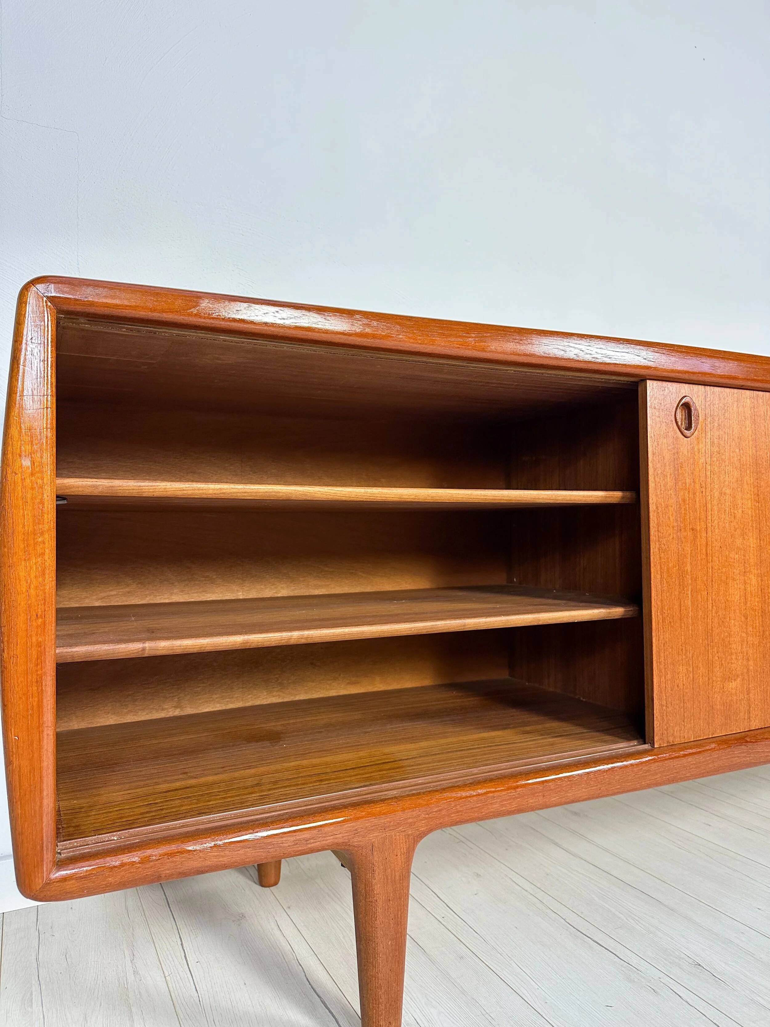 1960s Vintage Mid-Century Danish Teak Sideboard by H.P. Hansen
