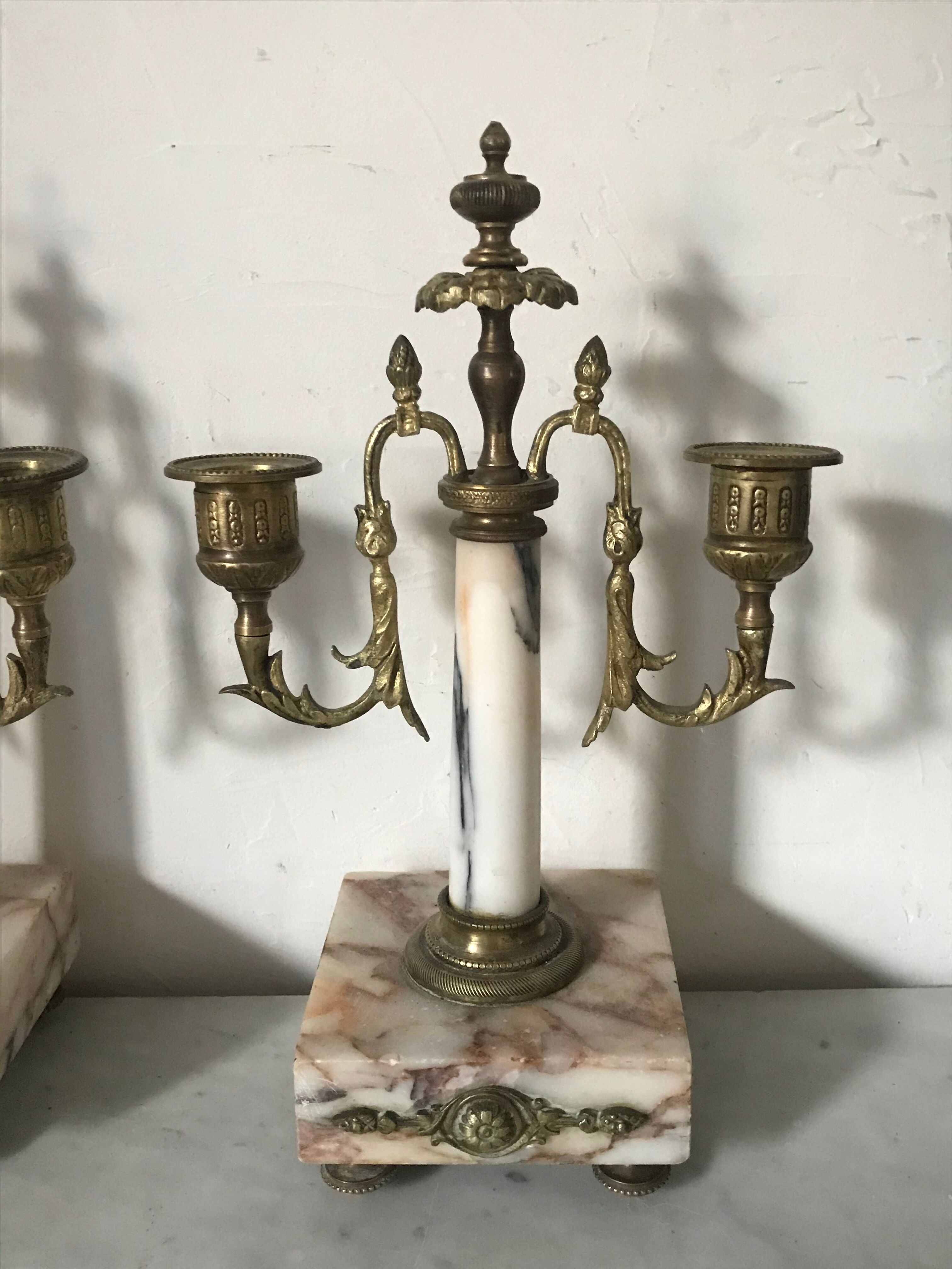 Pair of Napoleon III candlesticks