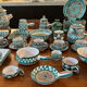 Ceramic service set signed by Robert Picault