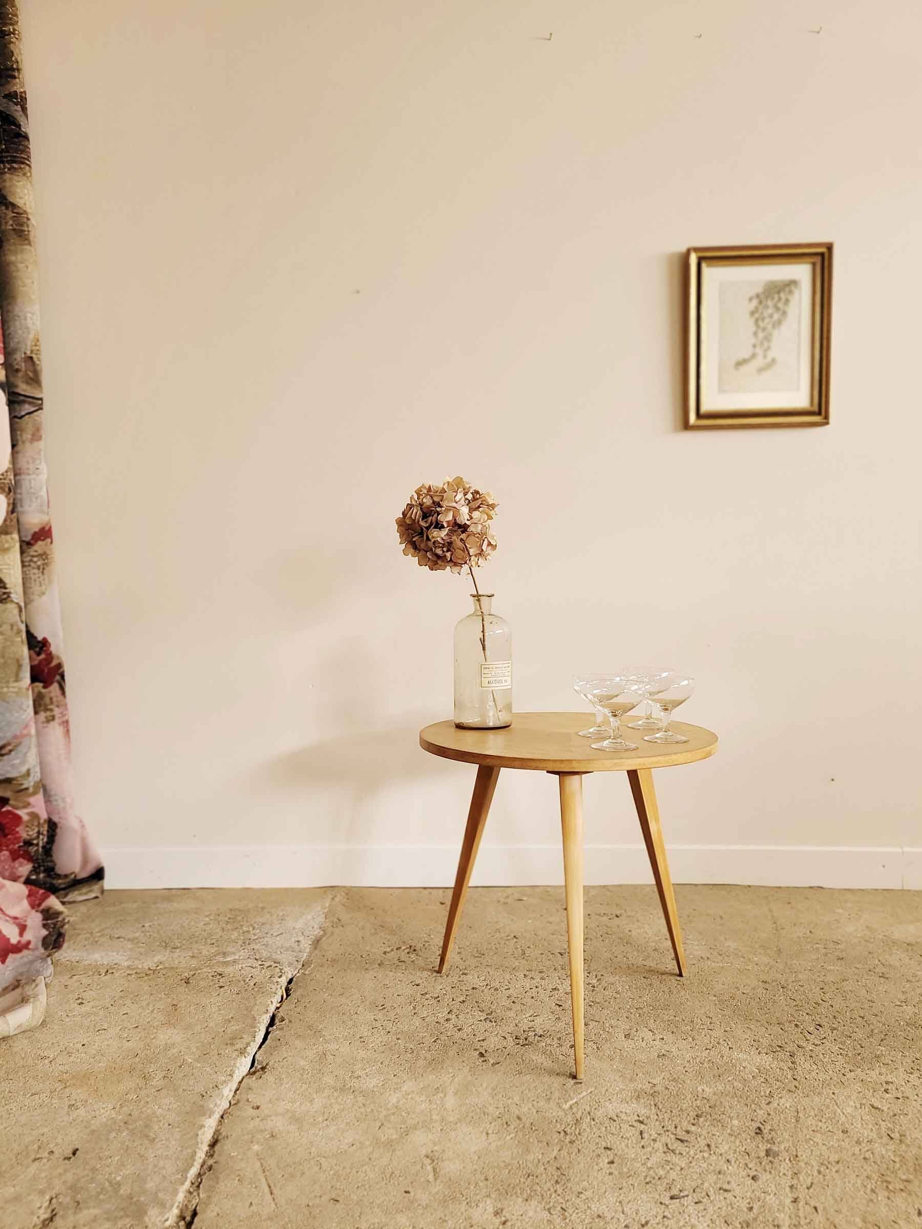 Vintage tripod coffee table