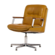 Vaghi leather, aluminium and teak office chair 1970s