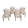 4 chaises en rotin