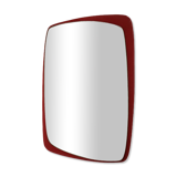 Retro free-form mirror felt wood 49 x 36