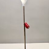 Lampadaire expérimental rare en laiton, aluminium et verre par Arredoluce, Italie