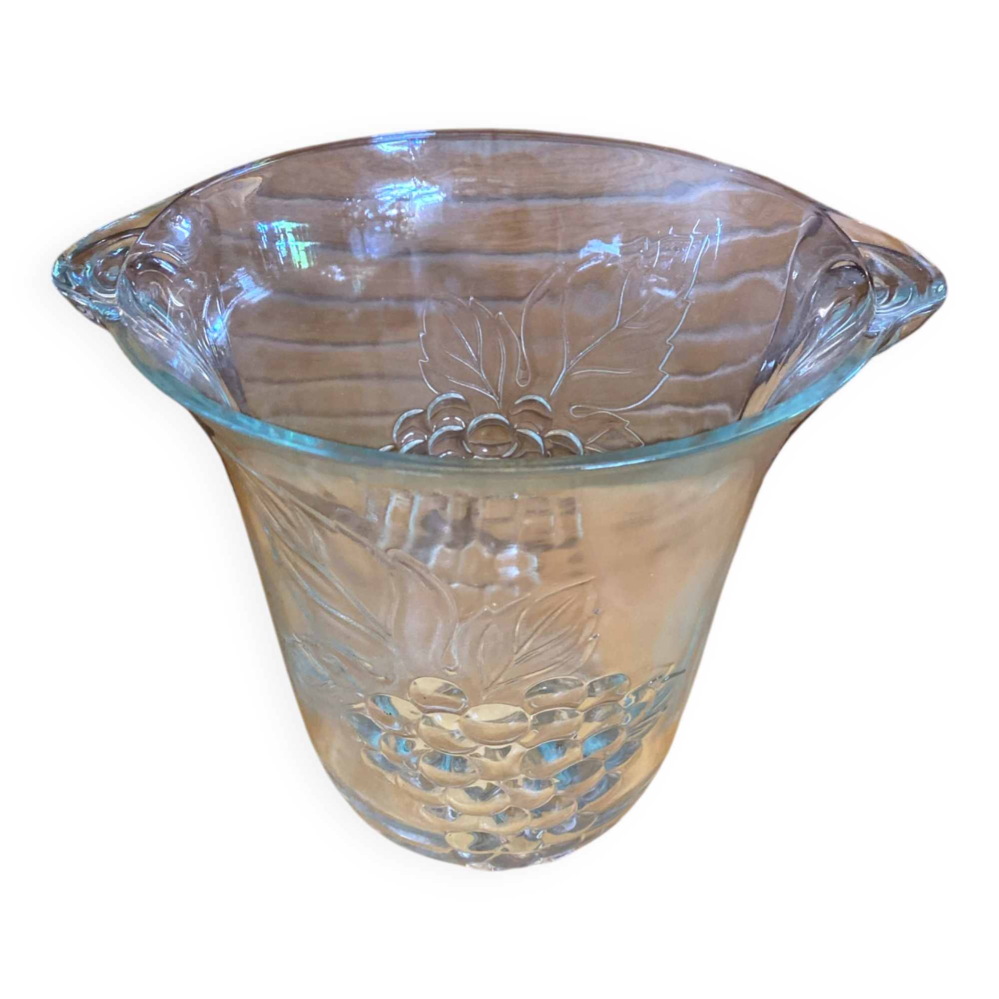 Champagne bucket chiller crescendo glass mould decor grape wine