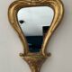Miroir doré vintage avec selette