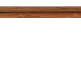 Small decorative bench in solid wood and brass